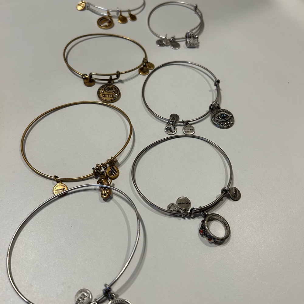 Alex & Ani Silver and Gold Bracelets